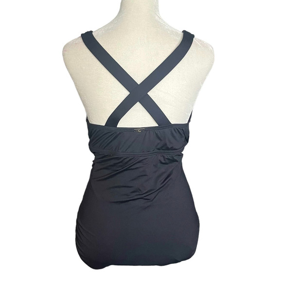 Ralph Lauren Beach Club Plunge One Piece Swimsuit (Size: 16W) - Picture 2 of 2